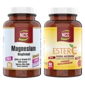 Ncs Ester C Vitamini 1000 Mg Kara Mürver Vitamin C 60 Tablet   Çinko Bisglisinat   Bakır Selenium 60 Tablet thumbnail 1