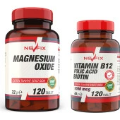 Nevfix Magnezyum 250 mg 120 Tablet + B12 Folic Acid   Biotin 120 Tablet thumbnail 1