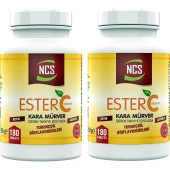 Ncs Ester C Vitamini 1000 Mg 180 Tablet Kara Mürver Turunçgil Bioflavonidleri Rutin Aserola 2 Adet thumbnail 1