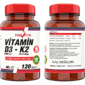 Nevfix Vitamin D3-K2 120 Tablet   Nevfix Vitamin D3 Sıvı Sprey thumbnail 2