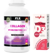 Flx Collagen Tip-1 Tip-2 Tip-3 Hyoluronic Asit 300 Tablet + Nevfix 400 Iu Sprey 20 ml thumbnail 1