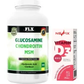 Flx Glukozamine Kondroitin Msm Hyaluronic Acidl 300 Tablet + Nevfix 400 Iu Sprey 20 ml thumbnail 3