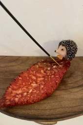 Çubuk Tütsülük Seramik Küçük Kirpi thumbnail 3