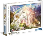 Clementoni 35054 Yetişkinler Puzzle Gün Batımında Tek Boynuzlu Atlar (Sunset Unicorns) 500 Parça - 1