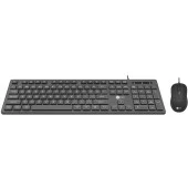 LENOVO LECOO CM102 USB KABLOLU SİYAH Q KLAVYE  MOUSE SET - 1