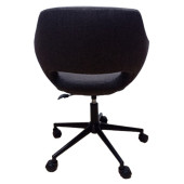 Ofis Koltuğu Çalışma Sandalyesi Kahverengi Renk Keten Kumaş Döküm Süngerli thumbnail 2