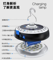 Powermaster PM-20936 Solar Şarjlı Çok Fonksiyonlu Led Lamba - 1