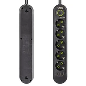 Vea VA-21561 5'Li 3 USB'li 1.5 Metre Akım Korumalı Priz Siyah - 6