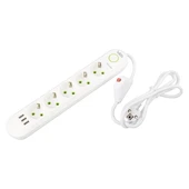 Vea VA-21562 5'Li 3 USB'li 1.5 Metre Akım Korumalı Priz Beyaz - 7