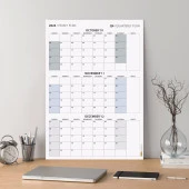 Amerikan Standardı Takvim, Üç Aylık Planlayıcı 2024 Duvar Takvimi, Ekim - Aralık 2024, 90 Günlük Planlama - 50x70cm - 4