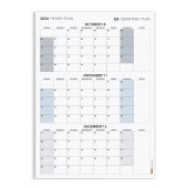 Amerikan Standardı Takvim, Üç Aylık Planlayıcı 2024 Duvar Takvimi, Ekim - Aralık 2024, 90 Günlük Planlama - 50x70cm - 5