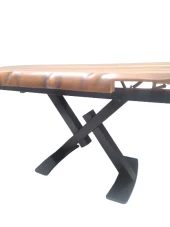 Masa Japon X 12512 Metal Siyah Ayak Kalınlaştırıma Kütük Desen Kelebek Yan Açılır thumbnail 2