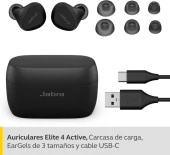 Jabra Elite 4 Active TWS Siyah Kulak İçi Bluetooth Kulaklık Teşhir - 3