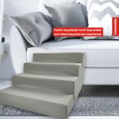 XPERMATE Evcil Hayvan Merdiveni - Kedi Merdiveni - Köpek Merdiveni , 4 Basamaklı, Fermuarlı Antrasit - 2
