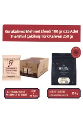 Kurukahveci Mehmet Efendi 100 gr x 25 Adet ve The Whirl Çekilmiş Türk Kahvesi 250 gr - 1