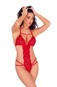 Sistina Bayan Kırmızı Dantelli Bodysuit 917 - 1