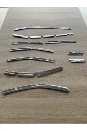 Clio 5 Ön Tampon Çıtası Krom 10 Parça 2019 ve Sonrası Paslanmaz Çelik thumbnail 1