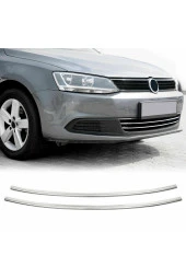 Jetta Ön Tampon Çıtası 2011 - 2014 Krom  2 Parça Paslanmaz Çelik thumbnail 2