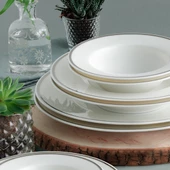 GÜRAL PORSELEN Harika 26 Parça 6 Kişilik Bone Yemek Takımı - 226 - 3