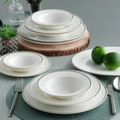 GÜRAL PORSELEN Harika 26 Parça 6 Kişilik Bone Yemek Takımı - 226 - 1