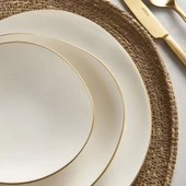 GÜRAL PORSELEN Roden 12 Parça 4 Kişilik Yemek Takımı Gold thumbnail 2