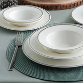 GÜRAL PORSELEN Harika 26 Parça 6 Kişilik Bone Yemek Takımı - 226 - 2