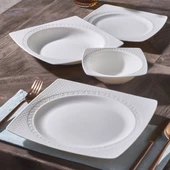 GÜRAL PORSELEN Bonenjoy 24 Parça 6 Kişilik Yemek Takımı thumbnail 2