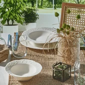 GÜRAL PORSELEN Carmına 24 Parça 6 Kişilik Bone Yemek Takımı thumbnail 1