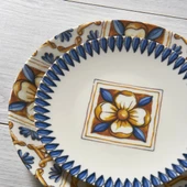 GÜRAL PORSELEN Camelia 18 Parça 6 Kişilik Bone Kahvaltı Takımı - 16771 - 4