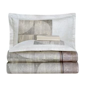 BASKILI SATEN ÇİFT KİŞİLİK NEVRESİM TAKIMI HACKER BEJ thumbnail 5