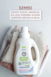 INCIA %100 Doğal Bebek Çamaşır Sabunu (Bitkisel Deterjan) Yumuşatıcılı Lavanta 750 ml - 3