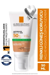 LA ROCHE POSAY Anthelios Dry Touch Tinted Spf50 Karma Cilt Renkli Yüz Güneş Koruyucu Jel-Krem 50Ml - 1