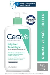CERAVE Köpüren Temizleyici Seramid Içerikli Normal & Yağlı Ciltler Yüz Vücut 473 Ml - 1
