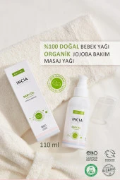INCIA %100 Doğal Bebek Yağı Organik Jojoba Bakım Masaj Yağı Parafinsiz Bitkisel Vegan 110 ml - 2
