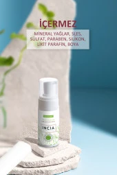 INCIA %100 Doğal İpeksi Yüz Temizleme Köpüğü Makyaj Akne Siyah Nokta Sivilce Yağlı Ciltler Vegan 125 ml - 3