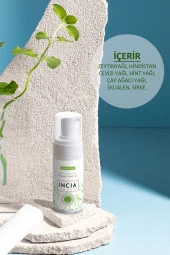 INCIA %100 Doğal İpeksi Yüz Temizleme Köpüğü Makyaj Akne Siyah Nokta Sivilce Yağlı Ciltler Vegan 125 ml - 4