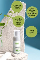 INCIA %100 Doğal İpeksi Yüz Temizleme Köpüğü Makyaj Akne Siyah Nokta Sivilce Yağlı Ciltler Vegan 125 ml - 5