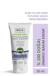 INCIA %100 Doğal Onarıcı Bakım Kremi Yoğun Nemlendirici Cilt Bakım Lavanta Avokado Shea Vegan 50 ml - 1