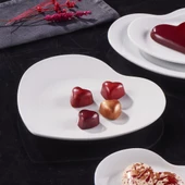 GÜRAL PORSELEN Kalp Bone 4 Parça 20 Cm Pasta Tabağı thumbnail 1