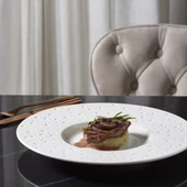 GÜRAL PORSELEN Moon 32 Cm Bone Gurme Düz Tabak thumbnail 2