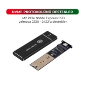 NPO DK02 NVMe M.2  USB-A/Type-C Kablolu Taşınabilir Harici SSD için Boş Kutu thumbnail 3