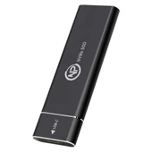 NPO DK02 NVMe M.2  USB-A/Type-C Kablolu Taşınabilir Harici SSD için Boş Kutu thumbnail 1