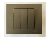 Ovivo Antrasit Üçlü Anahtar Çerçevesiz Grano thumbnail 1