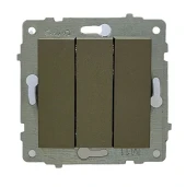 Ovivo Antrasit Üçlü Anahtar Çerçevesiz Grano thumbnail 4