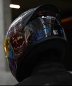 LS2 Rapıd 2 Race Zombıe Fullface Motosiklet Kaskı Kırmızı Camlı thumbnail 5