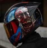 LS2 Rapıd 2 Race Zombıe Fullface Motosiklet Kaskı Kırmızı Camlı thumbnail 3