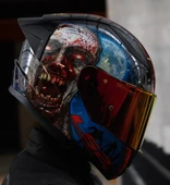 LS2 Rapıd 2 Race Zombıe Fullface Motosiklet Kaskı Kırmızı Camlı thumbnail 2