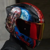 LS2 Rapıd 2 Race Zombıe Fullface Motosiklet Kaskı Kırmızı Camlı thumbnail 4