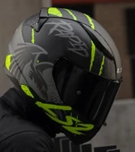 LS2 Rapıd 2 Raven Neon Sarı Kapalı Motosiklet Kaskı Siyah Camlı - 3