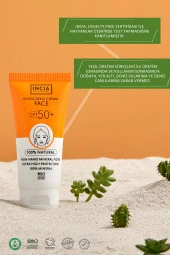 INCIA %100 Doğal Yüz Güneş Kremi Leke Karşıtı Mineral Filtreli Yüksek Koruma SPF50 UVA UVB 50 ml - 7